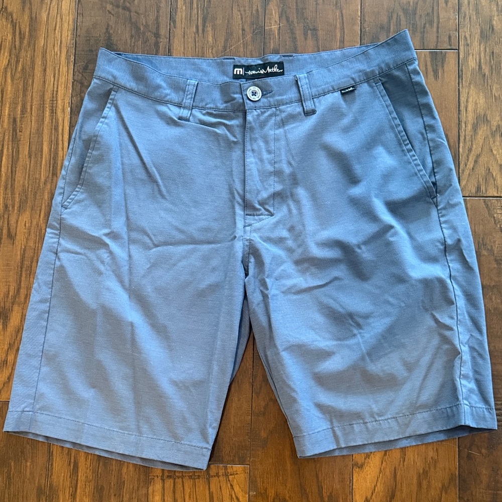 Travis Mathew Classic Blue Flat Front Shorts